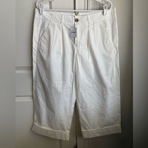 NWT Free People Wide Leg Cuffed Crop Pants